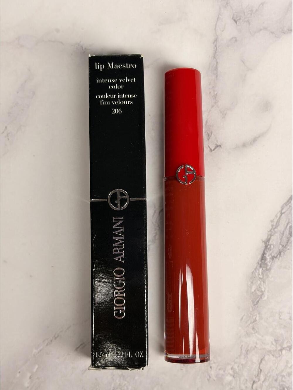 Giorgio Armani Lip Maestro Intense Velvet Color #206 Cedar – Full Size 6.5ml
